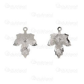 1720-2111-20 - Nature Stainless steel charm Maple Leaf 13x12mm Natural 20pcs 1720-2111-20,Charms,montreal, quebec, canada, beads, wholesale
