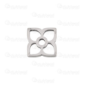 1720-2111-42 - Nature Stainless Steel Charm Flower 13x13x1.5mm Natural 20pcs 1720-2111-42,Charms,montreal, quebec, canada, beads, wholesale