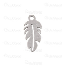 1720-2111-52 - Nature Acier Inoxydable 304 Breloque Feuille 13x6.5x1mm avec Boucle 1.2mm Naturel 30pcs 1720-2111-52,FEUILLE,montreal, quebec, canada, beads, wholesale