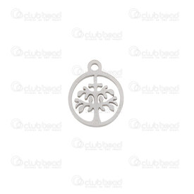 1720-2112-16 - Spiritual Stainless Steel Charm Tree of Life 8mm round high quality polish Natural 10 pcs 1720-2112-16,Charms,Stainless Steel,montreal, quebec, canada, beads, wholesale