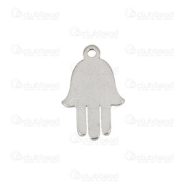 1720-2112-18 - Spiritual Stainless steel charm Fatima Hand 12x9x0.8mm Natural 20pcs 1720-2112-18,Charms,Stainless Steel,montreal, quebec, canada, beads, wholesale
