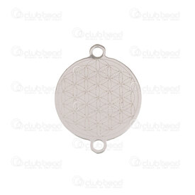 1720-2112-32 - Stainless Steel 304 Link-Connector Spirituel Flower of Life 15x1mm Natural 1.5mm Loop High Quality Polish 10pcs 1720-2112-32,Charms,Stainless Steel,10pcs,Stainless Steel 304,Link-Connector,Spirituel,Flower of Life,15x1mm,Grey,Natural,Metal,1.5mm Loop,10pcs,China,montreal, quebec, canada, beads, wholesale