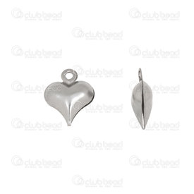 1720-2114-1508 - Heart Stainless Steel Charm Heart Hollow 8.5x6.5x3mm 3D with 1mm loop Natural 50pcs 1720-2114-1508,Pendants,Stainless Steel,montreal, quebec, canada, beads, wholesale