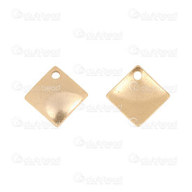 1720-2132-GL - Acier Inoxydable Breloque forme Diamant 14mm Or 10pcs 1720-2132-GL,montreal, quebec, canada, beads, wholesale