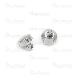 1720-2149-06 - Stainless steel charm flat ball 6mm Natural 50pcs 1720-2149-06,ball bead,montreal, quebec, canada, beads, wholesale
