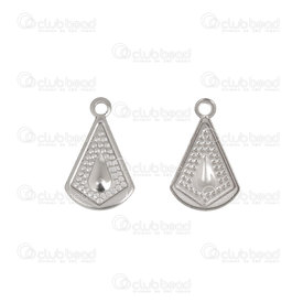 1720-2152 - Stainless Steel Charm Fancy Water Drop 16x11mm Natural 20pcs 1720-2152,Charms,Stainless Steel,montreal, quebec, canada, beads, wholesale