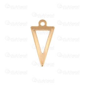 1720-2156-2GL - Stainless Steel Charm Triangle 20x10x1.2mm Gold 20pcs 1720-2156-2GL,1720-2156,montreal, quebec, canada, beads, wholesale