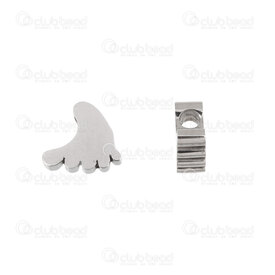 1720-2164 - Stainless Steel Charm Feet 7x8mm 2mm hole High Quality Polish Natural 4pcs 1720-2164,Charms,Stainless Steel,montreal, quebec, canada, beads, wholesale