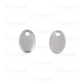 1720-2183-096 - Stainless Steel 304 Charm Blank Tag Oval 9x6x1mm Natural 1.2mm Hole 20pcs 1720-2183-096,Stainless Steel 304,Charm,Blank Tag,Metal,Stainless Steel 304,9x6x1mm,Round,Oval,Grey,Natural,1.2mm Hole,China,20pcs,montreal, quebec, canada, beads, wholesale