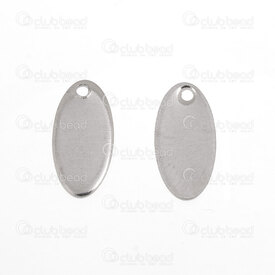 1720-2183-12 - Stainless Steel 304 Charm Blank Tag Oval 12x6x1mm Natural 1mm Hole 20pcs 1720-2183-12,Pendants,20pcs,Charm,Blank Tag,Metal,Stainless Steel 304,12x6x1mm,Round,Oval,Grey,Natural,1mm Hole,China,20pcs,montreal, quebec, canada, beads, wholesale