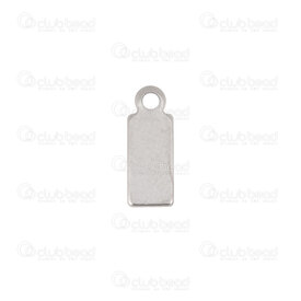 1720-2184 - Stainless Steel Charm Retangle 11x4x0.5mm Plain with 1.2mm Loop Natural 30pcs 1720-2184,Charms,montreal, quebec, canada, beads, wholesale