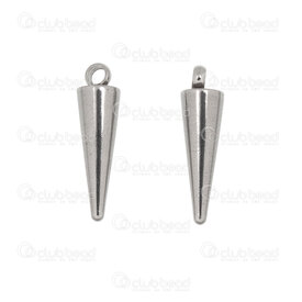 1720-2196-14 - Stainless Steel 304 Charm Spike 14x4mm with 1.5mm loop 20pcs Natural 1720-2196-14,Charms,Stainless Steel,montreal, quebec, canada, beads, wholesale