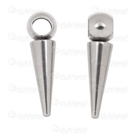 1720-2196-22 - Stainless Steel 304 Charm Spike 22x6.5mm with 4mm loop 20pcs Natural 1720-2196-22,Charms,Stainless Steel,montreal, quebec, canada, beads, wholesale
