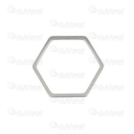 1720-2351-16 - Stainless Steel 304 Ring Flat Hexagon 16x18mm Natural Wire Size 0.8mm Inside Diameter 14.5x16mm 10pcs 1720-2351-16,Stainless Steel 304,Ring,Hexagon,Flat,16X18MM,Grey,Natural,Metal,Wire Size 0.8mm,Inside Diameter 14.5x16mm,10pcs,China,montreal, quebec, canada, beads, wholesale