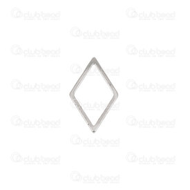 1720-2355-16 - Stainless Steel 304 Ring Flat Diamond 16x10mm Natural Wire Size 0.8mm Inside Diameter 12.5x8mm 20pcs 1720-2355-16,Findings,Rings,20pcs,Stainless Steel 304,Ring,Diamond,Flat,16X10MM,Grey,Natural,Metal,Wire Size 0.8mm,Inside Diameter 12.5x8mm,20pcs,montreal, quebec, canada, beads, wholesale