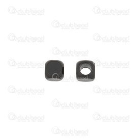 1720-240102-04BN - Acier Inoxydable Bille Cube 4mm Arrondi Noir Trou 1.5mm 20pcs 1720-240102-04BN,1720-240102-04,montreal, quebec, canada, beads, wholesale