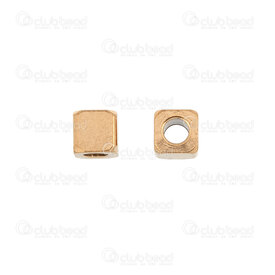 1720-240102-04GL - Acier Inoxydable Bille Cube 4mm Arrondi Or Trou 2mm 20pcs 1720-240102-04GL,1720-240102-04,montreal, quebec, canada, beads, wholesale