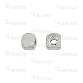 1720-240102-06 - Acier Inoxydable Bille Cube 6mm Arrondi Naturel Trou 3.5mm 30pcs 1720-240102-06,STAINLESS STEEL BEAD cube,montreal, quebec, canada, beads, wholesale