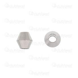 1720-240105-06 - Stainless Steel Bead Bicone 6x6mm 3mm hole Natural 50 pcs 1720-240105-06,Beads,Metal,Stainless Steel,montreal, quebec, canada, beads, wholesale