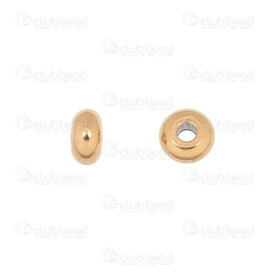 1720-240107-02GL - Stainless Steel Spacer Cylinder Bead 6x3mm 2mm hole Gold 50pcs 1720-240107-02GL,1720-2,montreal, quebec, canada, beads, wholesale