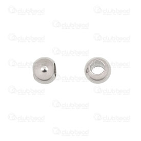 1720-240107-14 - Stainless Steel Bead Cylinder 6x4.5mm 3mm Hole Natural 50pcs 1720-240107-14,Beads,Metal,Stainless Steel,montreal, quebec, canada, beads, wholesale