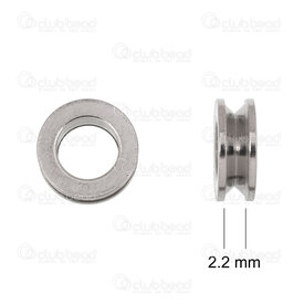 1720-240107-1910 - Stainless Steel Bead Cylinder 3.5x10mm with Slot 5.5mm Hole Natural 30pcs 1720-240107-1910,Beads,Stainless Steel,montreal, quebec, canada, beads, wholesale