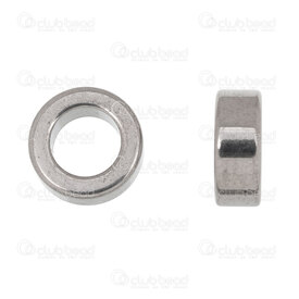 1720-240107-26 - Stainless Steel Bead Spacer 10x4mm 6mm hole Natural 20pcs 1720-240107-26,Beads,Stainless Steel,montreal, quebec, canada, beads, wholesale