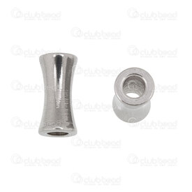 1720-240107-28 - Stainless Steel 304 Bead Bone shape Tube 8x4mm 2mm hole Natural 50pcs 1720-240107-28,beads 8,montreal, quebec, canada, beads, wholesale