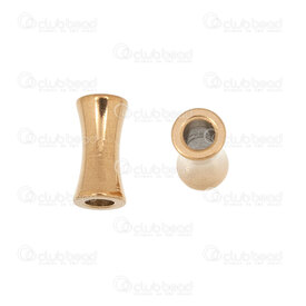 1720-240107-28GL - Acier Inoxydable 304 Bille Tube forme Os 8x4mm Trou 2mm Plaque Or 50pcs 1720-240107-28GL,acier bille 2mm,montreal, quebec, canada, beads, wholesale