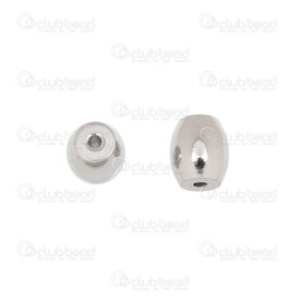 1720-240112-02 - Stainless steel bead Oval 9x8mm 1.8mm hole straight cut Natural 10pcs 1720-240112-02,1720-24,montreal, quebec, canada, beads, wholesale