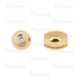 1720-240112-02GL - Acier Inoxydable Bille Oval 9x8mm Coupe Droite Trou 1.8mm Or 10pcs 1720-240112-02GL,Billes,Acier inoxydable,montreal, quebec, canada, beads, wholesale