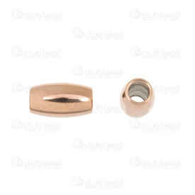 1720-240112-12RGL - Acier Inoxydable Bille Oval 12x7mm Trou 4mm Or Rose 10pcs 1720-240112-12RGL,montreal, quebec, canada, beads, wholesale