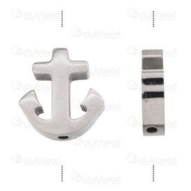 1720-240113-06 - Stainless Steel 304 Bead Anchor 14x13x3.5mm 1.5mm Hole High Quality Polish Natural 5pcs 1720-240113-06,süper,montreal, quebec, canada, beads, wholesale