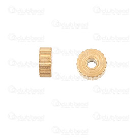 1720-240301-042.0GL - Acier Inoxydable 304 Bille Separateur 2x5mm Motif Ligne Droit Trou 1.5mm Plaque Or 20cps 1720-240301-042.0GL,montreal, quebec, canada, beads, wholesale