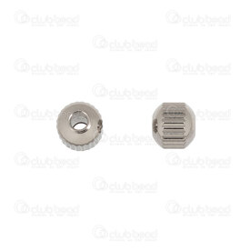 1720-240301-06 - DO NOT USE Stainless steel bead round 5.5mm straight line design 2mm hole Natural 50pcs 1720-240301-06,Beads,Stainless Steel,montreal, quebec, canada, beads, wholesale