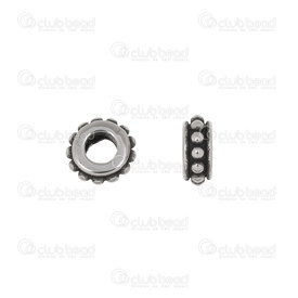 1720-240307-06 - Stainless Steel 304 Bead Spacer Washer 6x2.5mm Antique With Dots 3mm Hole 4pcs 1720-240307-06,Grey,4pcs,Stainless Steel 304,Bead,Spacer,Metal,Stainless Steel 304,6x2.5mm,Round,Washer,Grey,Antique,With Dots,3mm Hole,montreal, quebec, canada, beads, wholesale