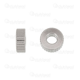 1720-240307-4108 - Stainless Steel Spacer Bead 3x8mm Straight Line Design 3.5mm Hole Natural 50pcs 1720-240307-4108,Beads,Stainless Steel,montreal, quebec, canada, beads, wholesale