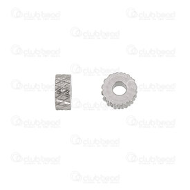 1720-240307-4404 - Acier Inoxydable 304 Bille Separateur 2x4mm motif Ligne Filet Trou 1.5mm Naturel 50pcs 1720-240307-4404,Billes,Métal,Acier inoxydable,montreal, quebec, canada, beads, wholesale
