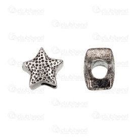 1720-240310-02AN - Stainless Steel Bead Star 11x12x9mm Dot Design 4.5mm hole Antique 4pcs 1720-240310-02AN,Beads,Metal,Stainless Steel,montreal, quebec, canada, beads, wholesale