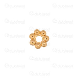 1720-240311-06GL - Stainless Steel 304 Bead Daisy Spacer 6x2mm 1.5mm hole Gold Plated 40pcs 1720-240311-06GL,Beads,Stainless Steel,montreal, quebec, canada, beads, wholesale