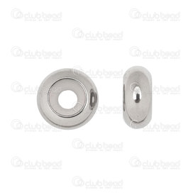 1720-240501-10 - Stainless steel chain bead stopper 10x4.5x3mm with rubber natural 10 pcs 1720-240501-10,Beads,Metal,Stainless Steel,montreal, quebec, canada, beads, wholesale
