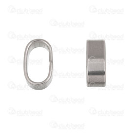 1720-240502-0212 - Acier Inoxydable 304 Bille d'Ajustement Rectangle Arrondi 5x12x7.5mm Diametre Interieur 10x5.5mm Naturel 20pcs 1720-240502-0212,Billes,Métal,Acier inoxydable,montreal, quebec, canada, beads, wholesale