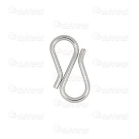 1720-2500-002 - Stainless Steel 304 Clasp S Shaped 12x6mm Natural 50pcs 1720-2500-002,Stainless Steel Hook clasp,Stainless Steel 304,Clasp,S Shaped,12x6mm,Grey,Natural,Metal,50pcs,China,montreal, quebec, canada, beads, wholesale