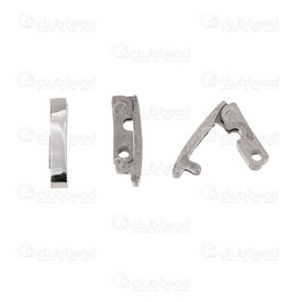 1720-2506-02 - Acier Inoxydable 316 Fermoir Style Montre 10.5x1.8x3.5 Naturel 10pcs 1720-2506-02,montre acier,montreal, quebec, canada, beads, wholesale