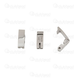 1720-2506-04 - Acier Inoxydable 304 Fermoir Style Montre 10.5x3.5x3.5 Naturel 10pcs 1720-2506-04,montre acier,montreal, quebec, canada, beads, wholesale