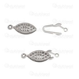 1720-2508 - Stainless steel Pawl Clasp 14x6.5mm Fancy Design with Security Hook Natural 20Sets 1720-2508,Stainless Steel Hook clasp,montreal, quebec, canada, beads, wholesale