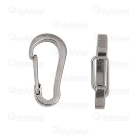 1720-2509-30 - Stainless Steel Carabiner Clasp 30x15.5x4mm Natural 5pcs 1720-2509-30,Findings,Clasps,Springing,montreal, quebec, canada, beads, wholesale