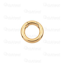 1720-2513-12GL - Stainless Steel 304 Carabiner Clasp Round 12mm inner 7mm Gold Plated 3pcs 1720-2513-12GL,Clasps,montreal, quebec, canada, beads, wholesale