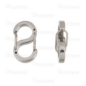 1720-2514-18S - Acier Inoxydable 304 Fermoir Mousqueton Homard Double 18x10x4.5mm Naturel 10pcs 1720-2514-18S,STS,montreal, quebec, canada, beads, wholesale