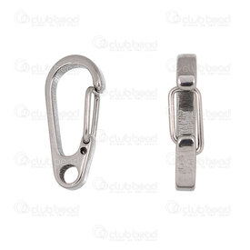 1720-2514-20 - Stainless Steel Carabiner Clasp 20x8.5x3mm with 2.5mm Hole Natural 10pcs 1720-2514-20,Findings,montreal, quebec, canada, beads, wholesale